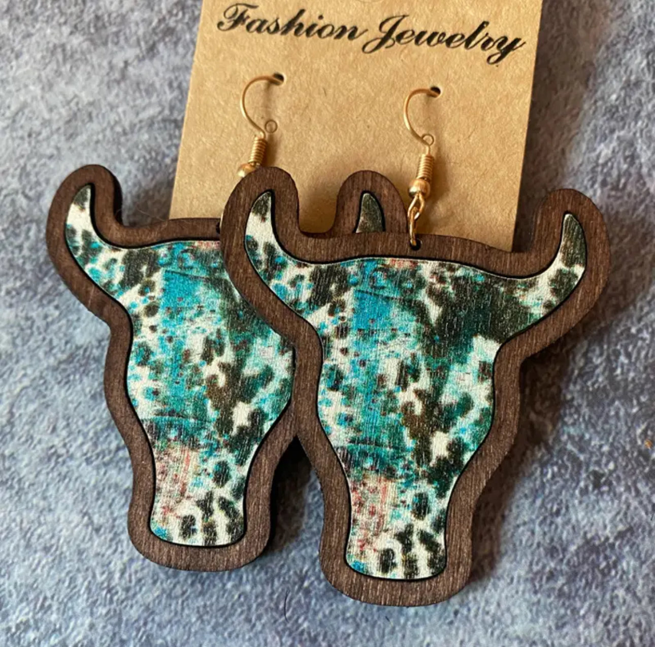 Western Bull Skull Earrings