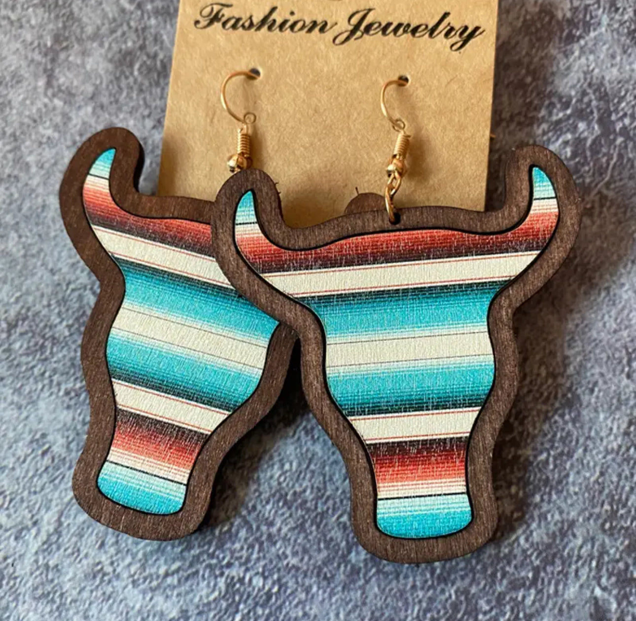 Western Bull Skull Earrings