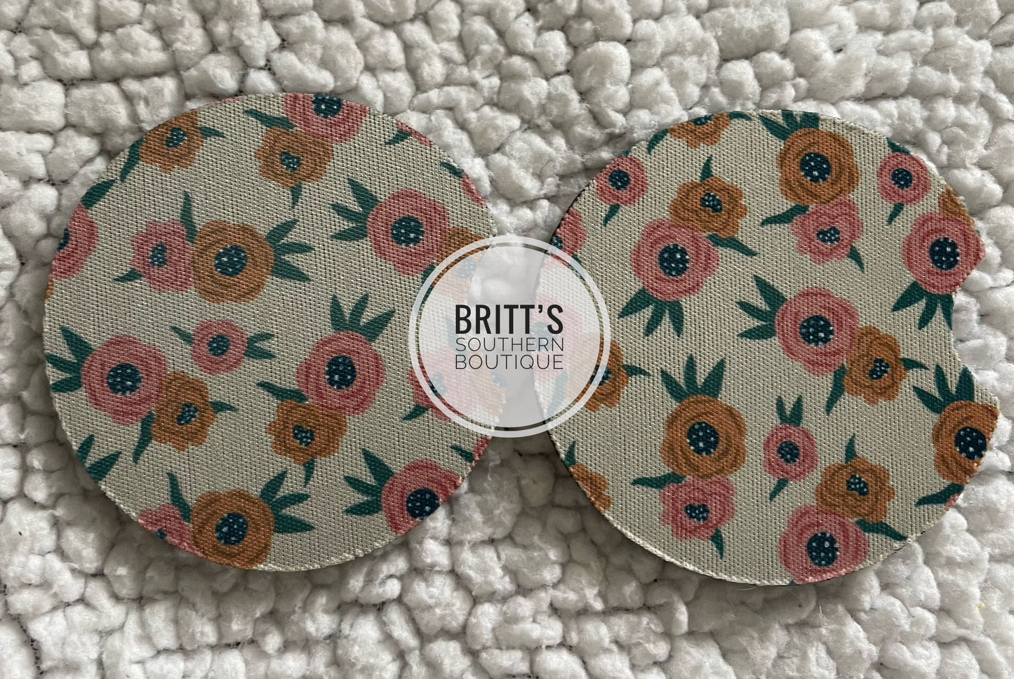 Floral Car Coaster Set