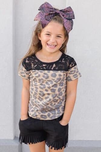 Girls Cheetah Top