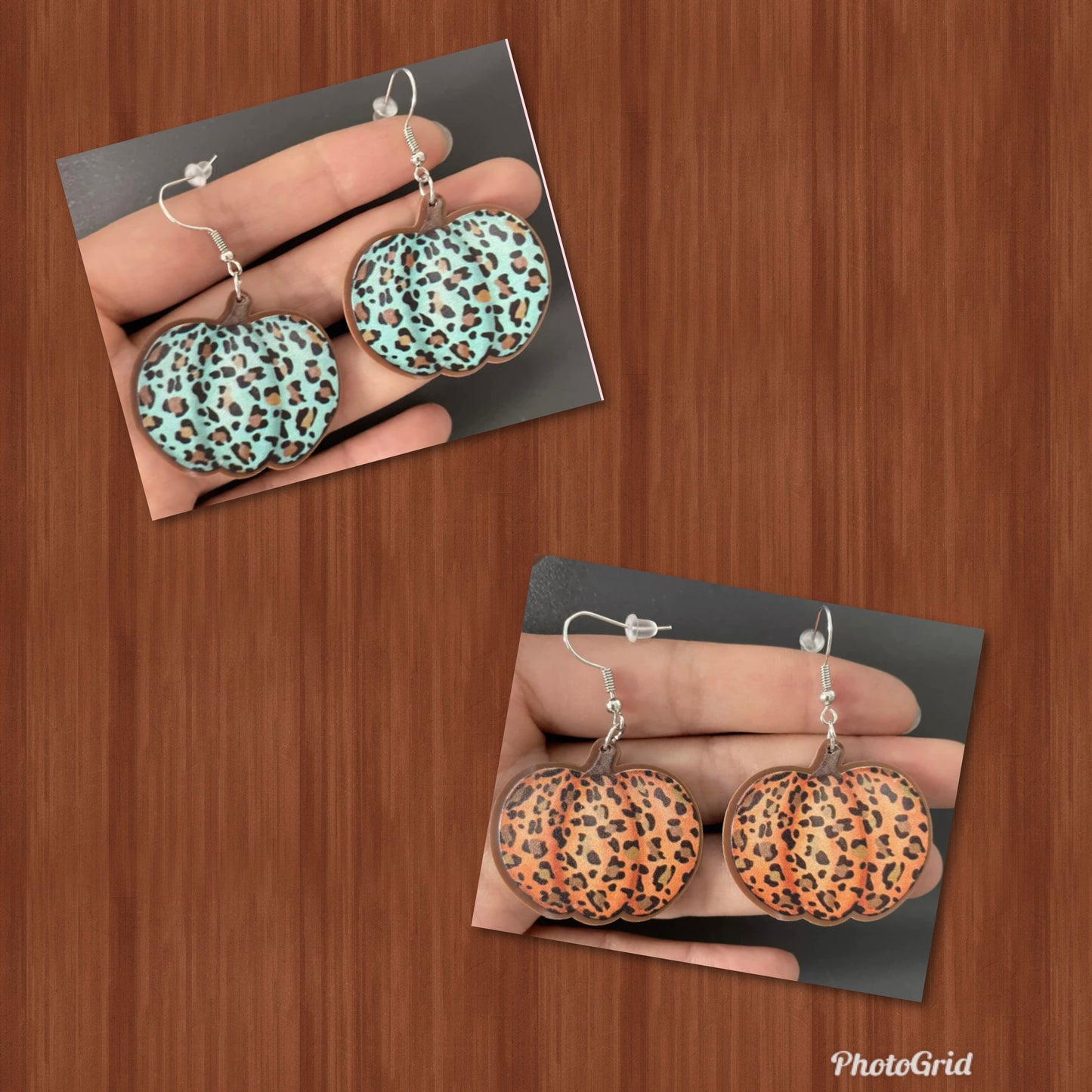 Cheetah Pumpkin Earrings